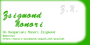 zsigmond monori business card